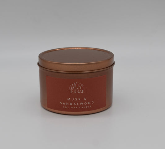 Musk & Sandalwood Tin Candle