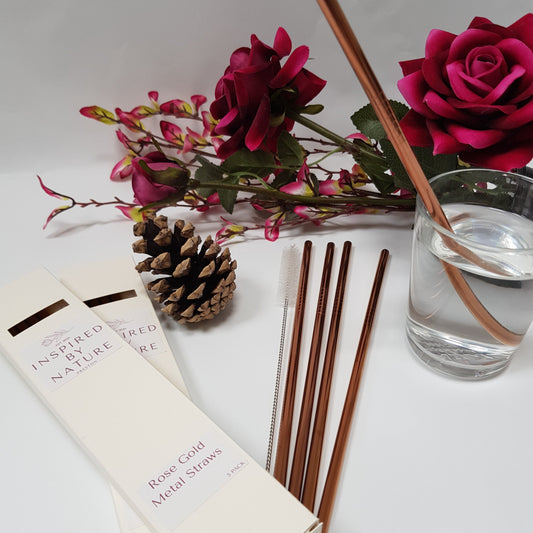 Metal Straws - Rose Gold