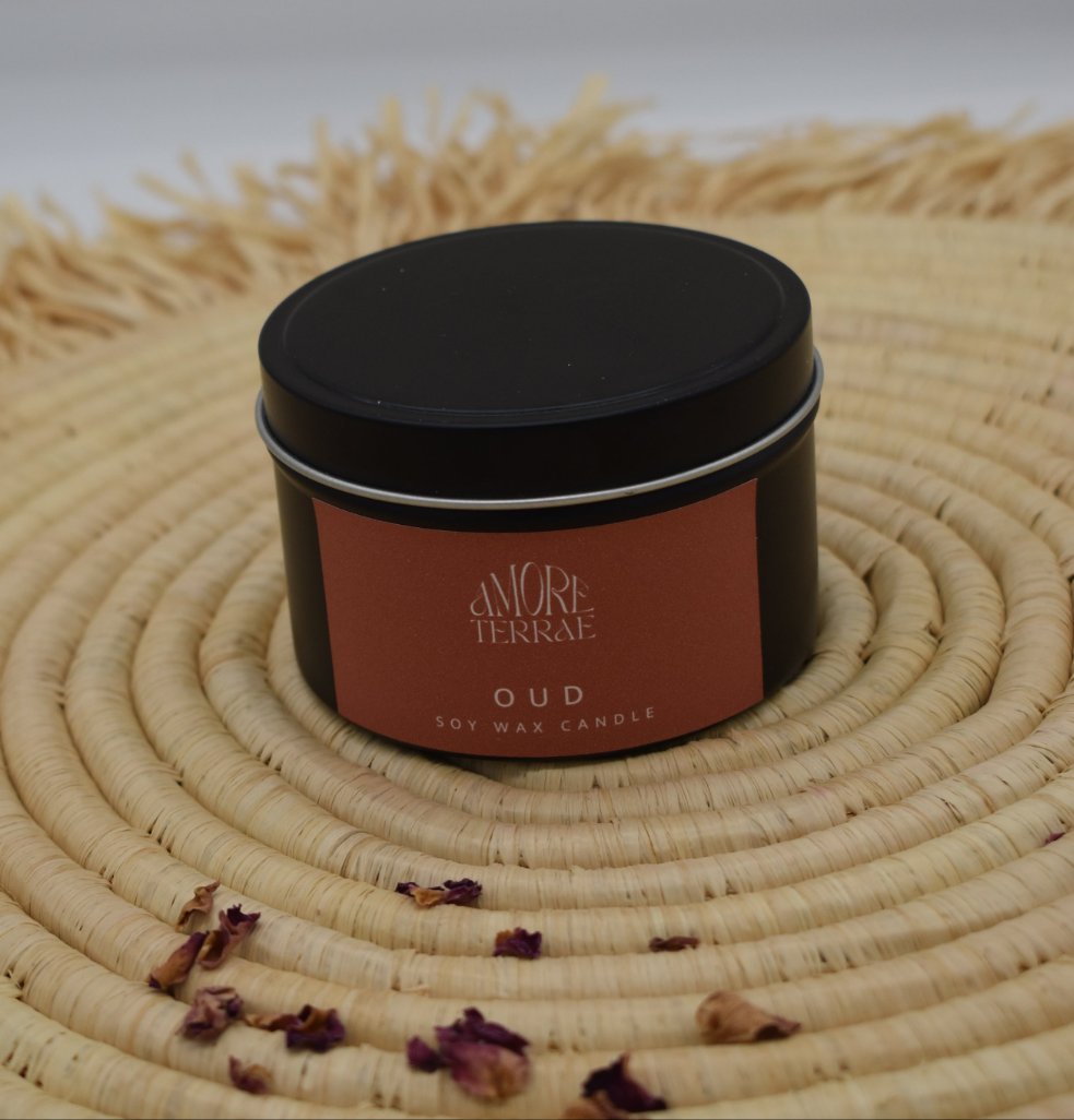 Oud Tin Candle